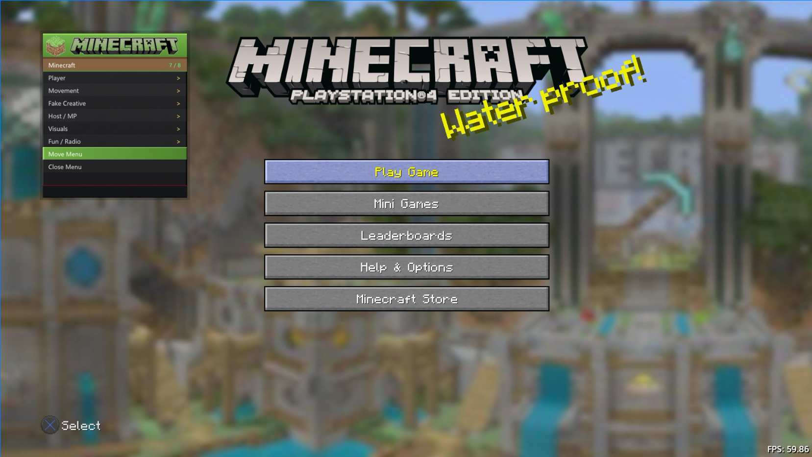 XeMo trainer running in Minecraft PS4 Edition