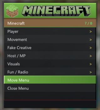 XeMo Minecraft trainer menu