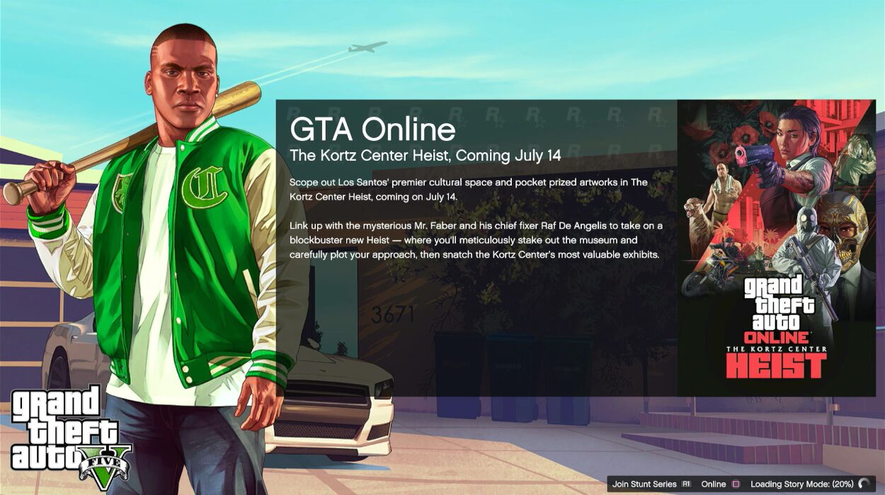 Live Rockstar news on the GTA V loading screen